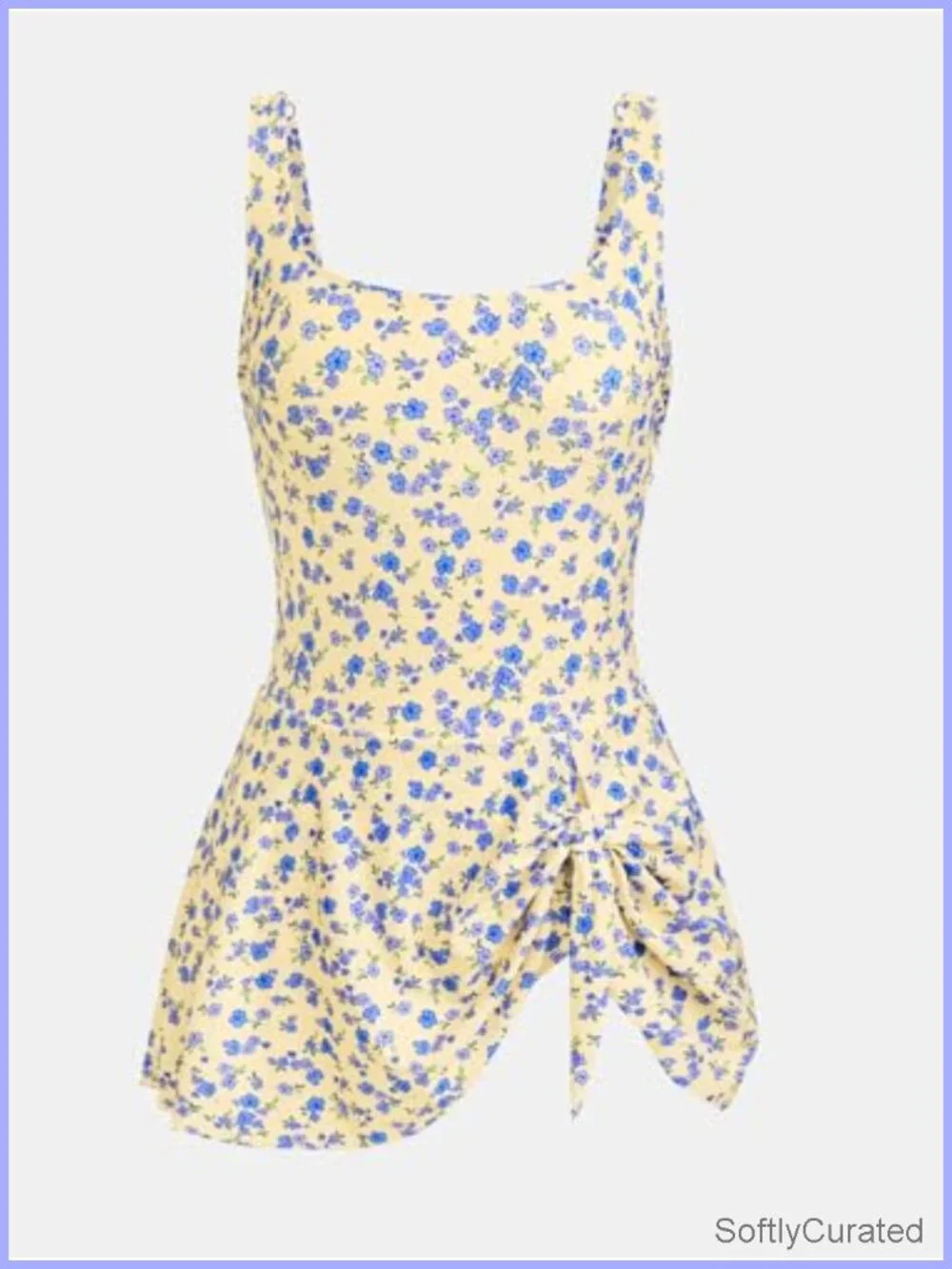 One Piece Swimsuit with Skirt Adjustable Straps Removable Pads